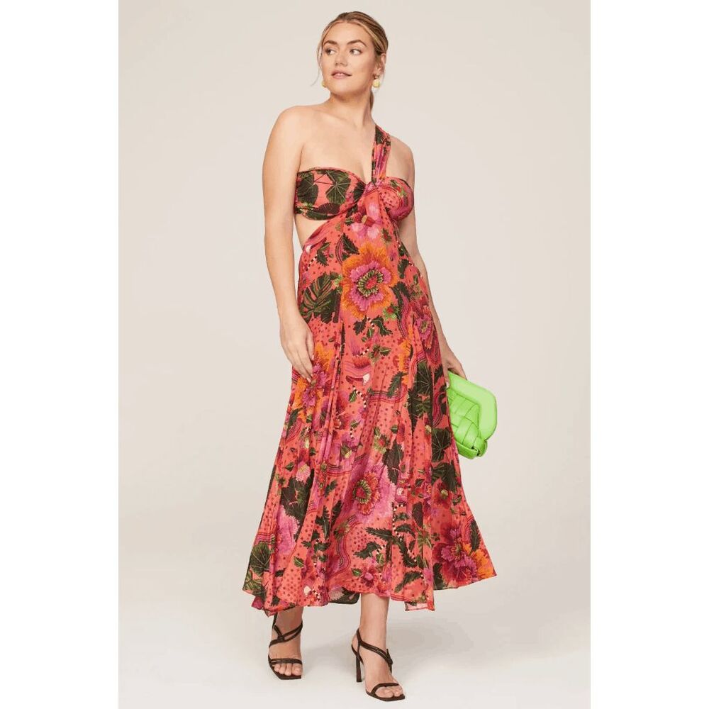 FARM Rio Floral Maxi Dress - Pink and Green